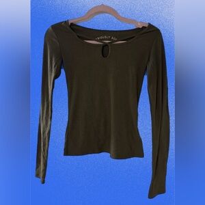 Aeropostale Olive Long Sleeve Top